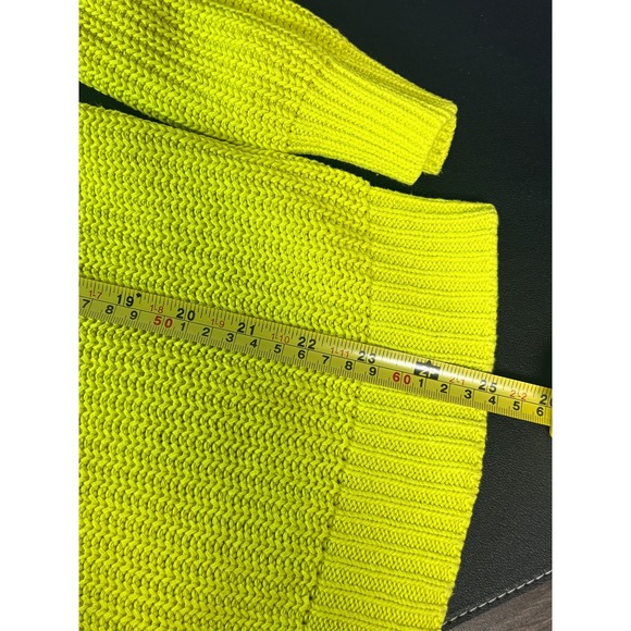 Love Your Melon Tweety Bird Looney Tunes Neon Yellow Ribbed Knit Sweater XS - Picture 9 of 11